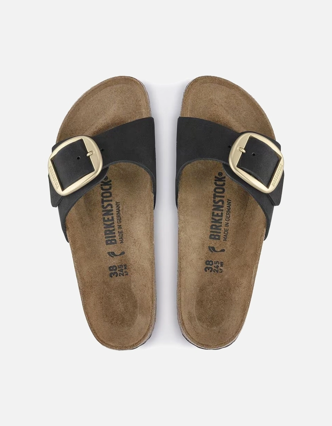 Birkenstock Women's Madrid Big Buckle Nubuck Leather Black