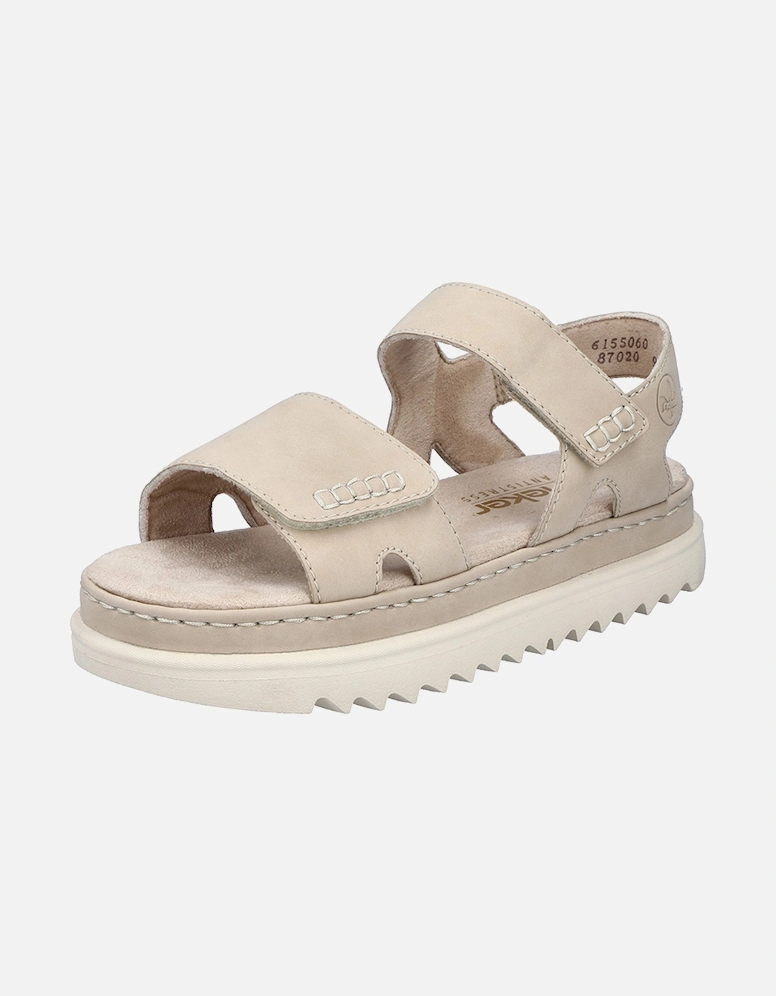 Rieker Women's Cream 61550-60 Sandal Pearl - : 6 Eu Size 39