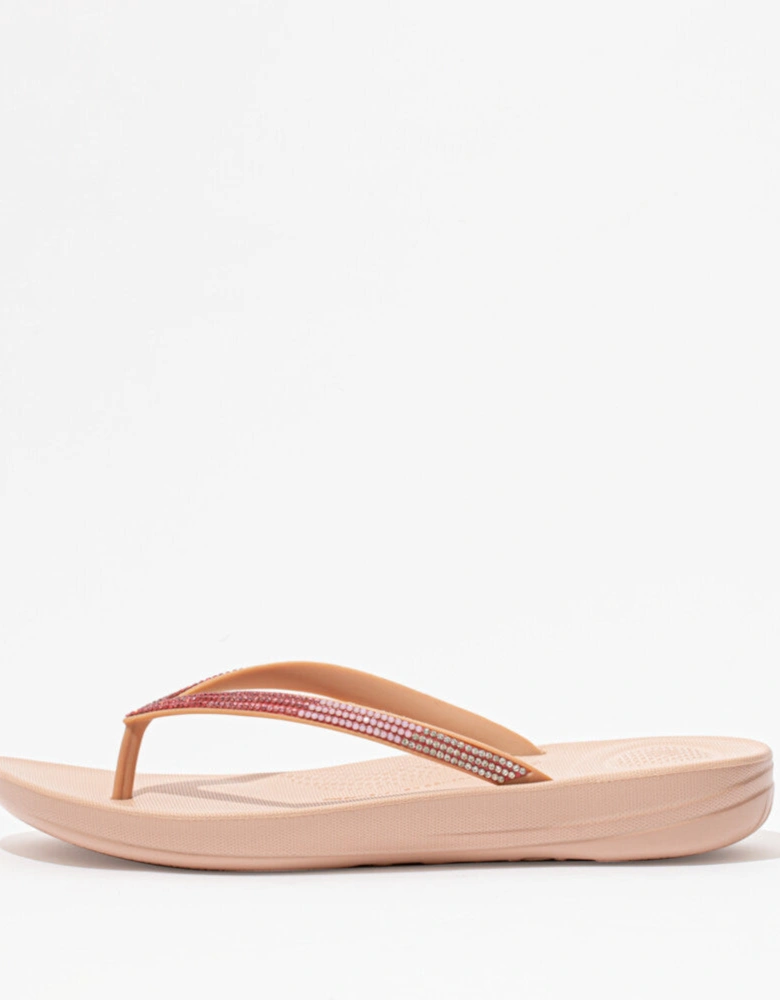 IQUSHION Womens Flip Flops Beige