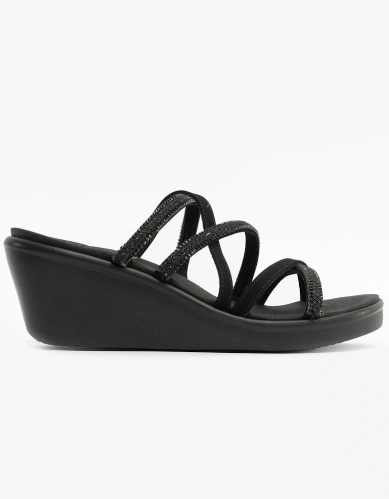 RUMBLE ON - NIGHT OUT Womens Multi Strap Sliders Black