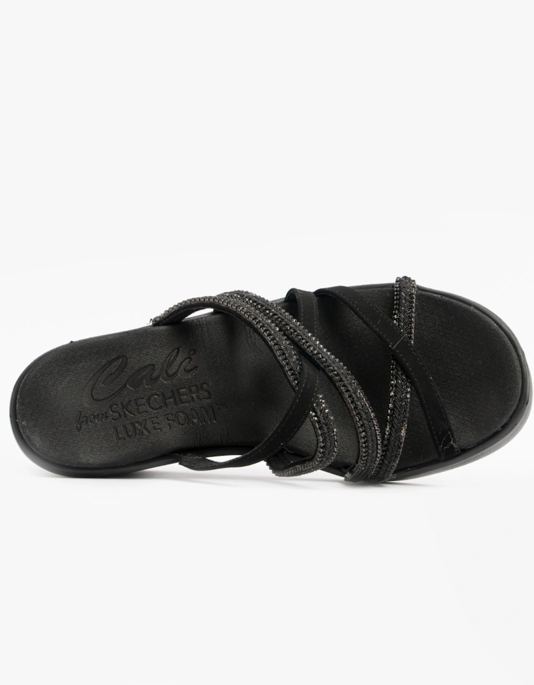 RUMBLE ON - NIGHT OUT Womens Multi Strap Sliders Black