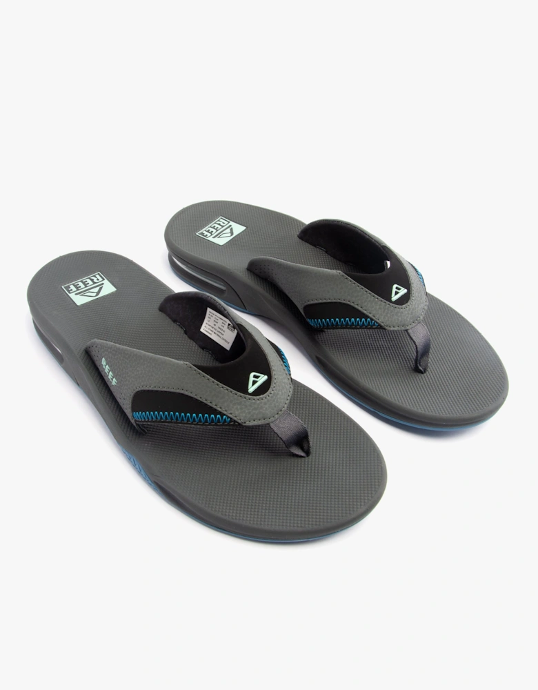 FANNING Mens Sandals Gunmetal/Ocean
