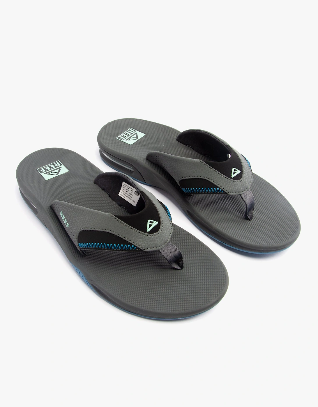 FANNING Mens Sandals Gunmetal/Ocean