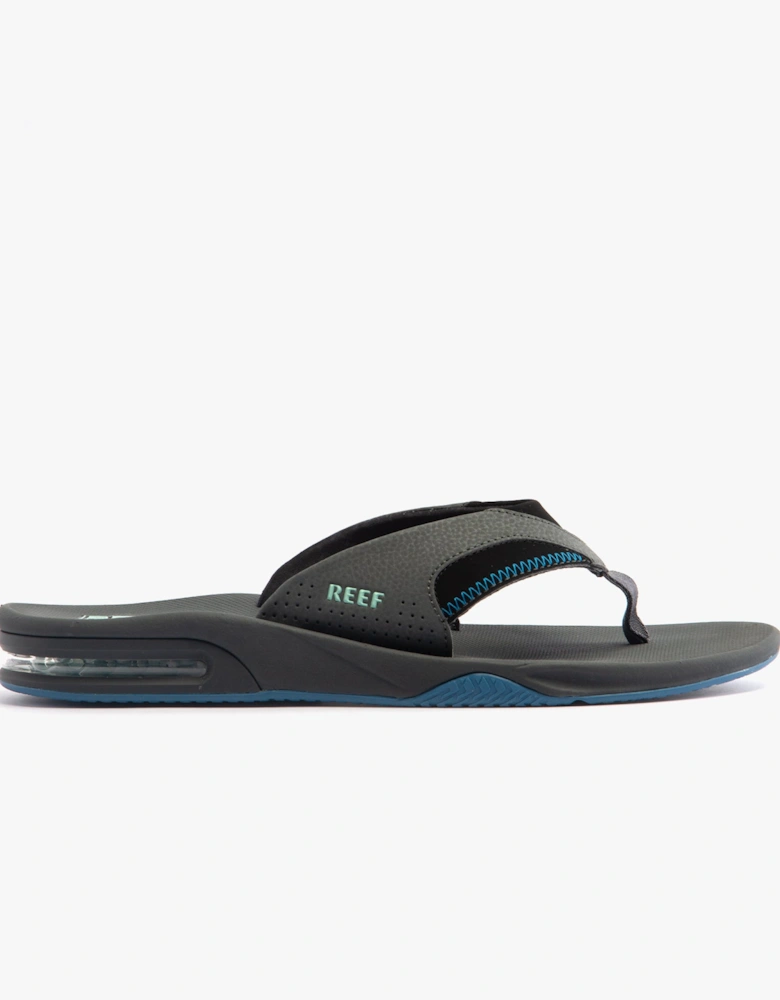 FANNING Mens Sandals Gunmetal/Ocean