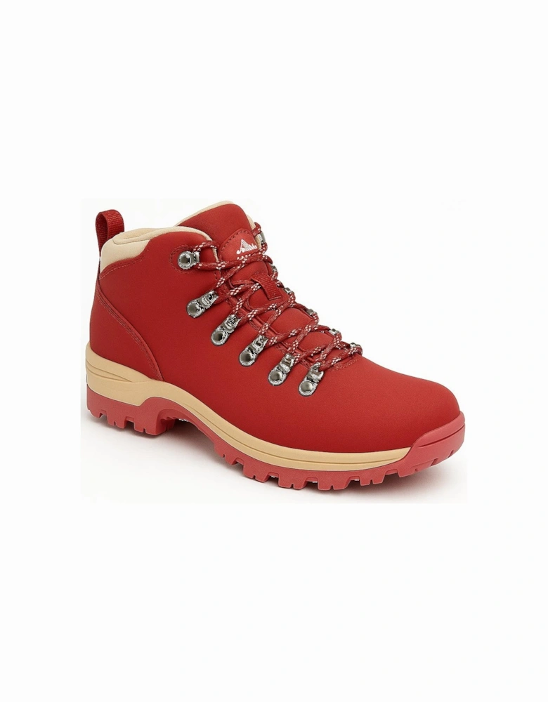 TREK Womens Waterproof Hiking Boots Dark Red
