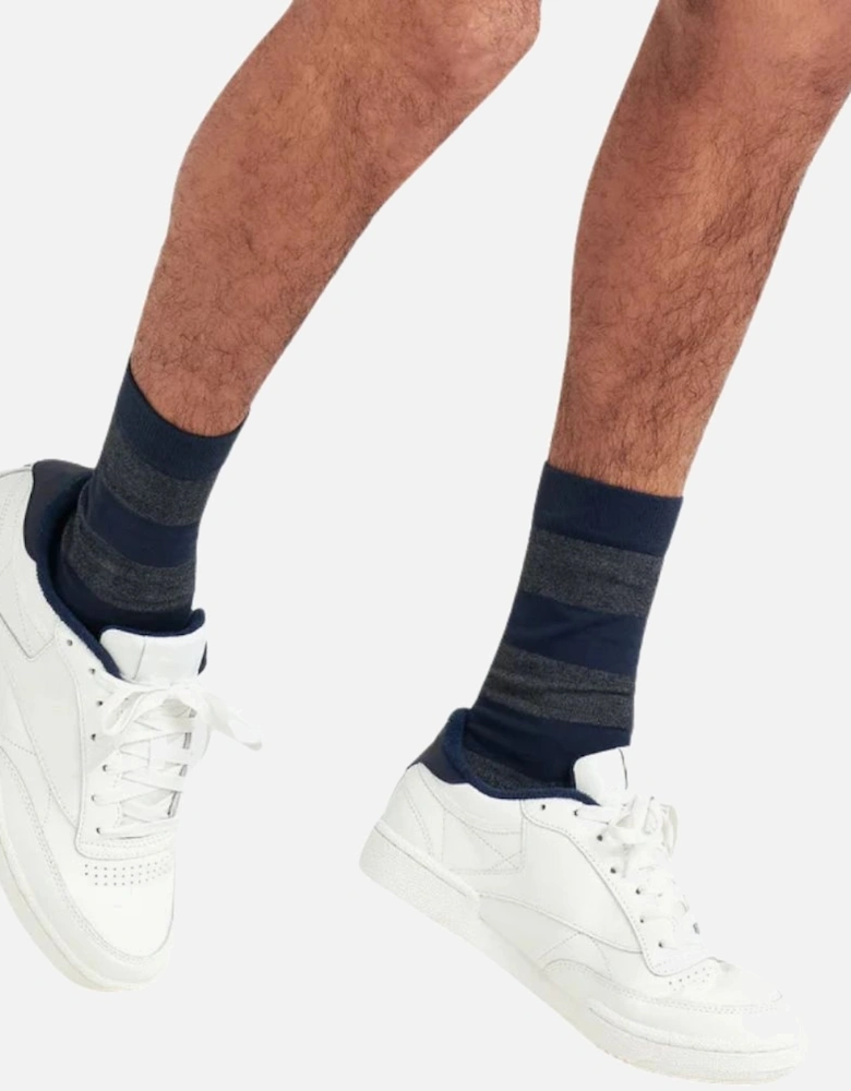 2-Pack Whole Package Crew Socks, Black Heather / Ombre Rugby