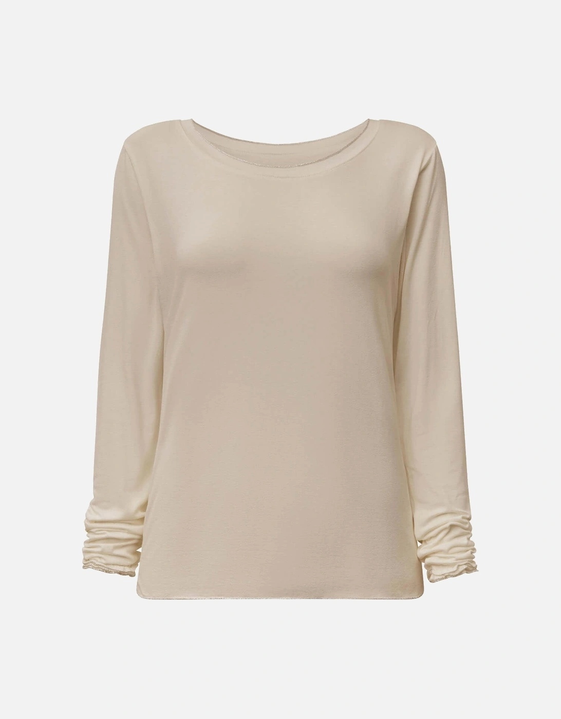 Long Sleeve Beige Top