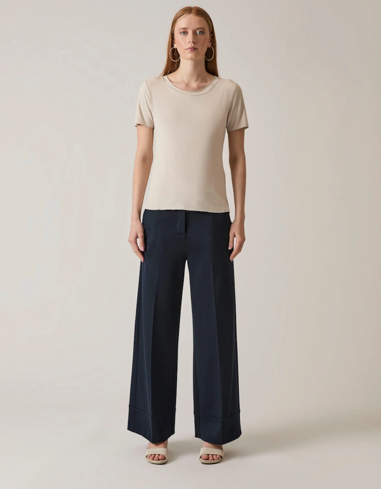 Short Sleeve Beige Top