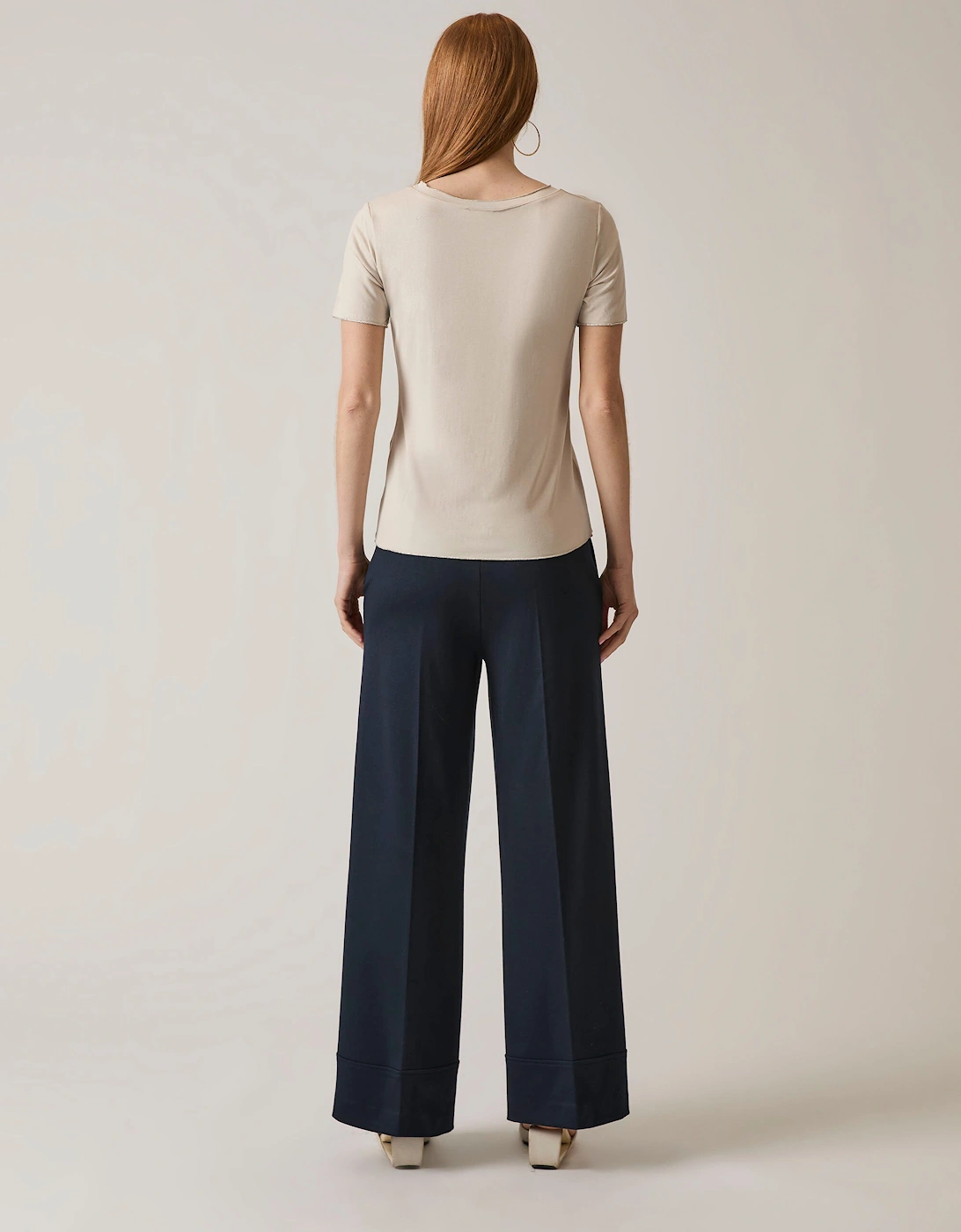 Short Sleeve Beige Top
