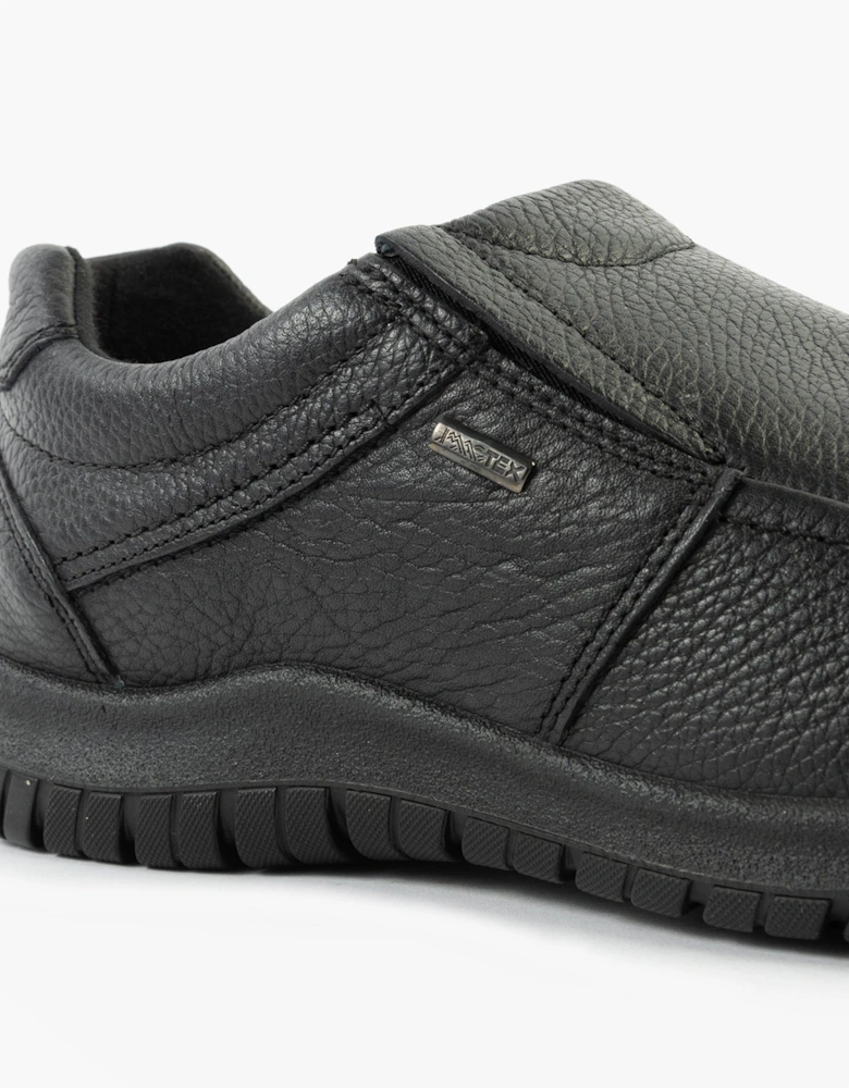 M227A Mens Casual Leather Slip-On Shoes Black