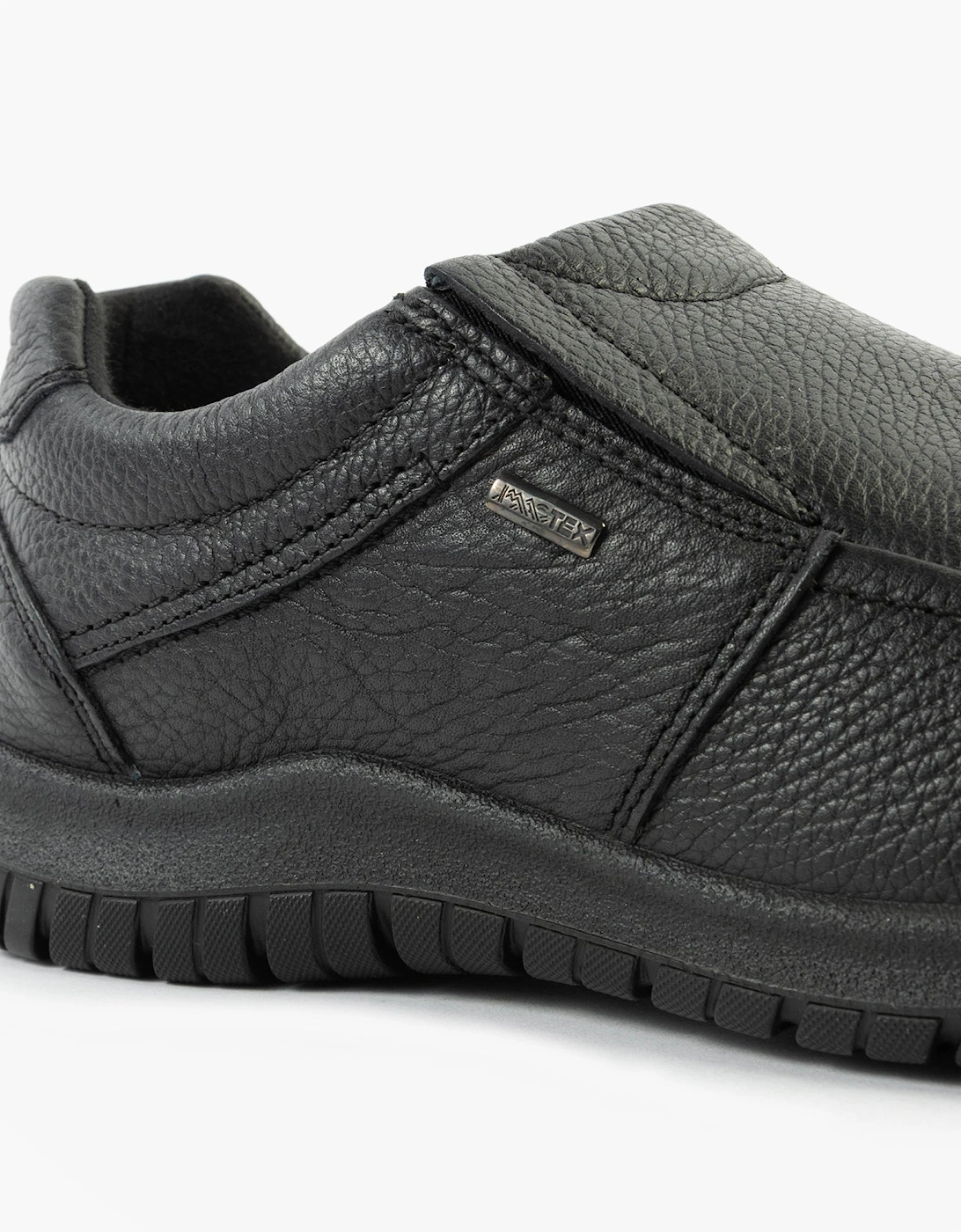 M227A Mens Casual Leather Slip-On Shoes Black