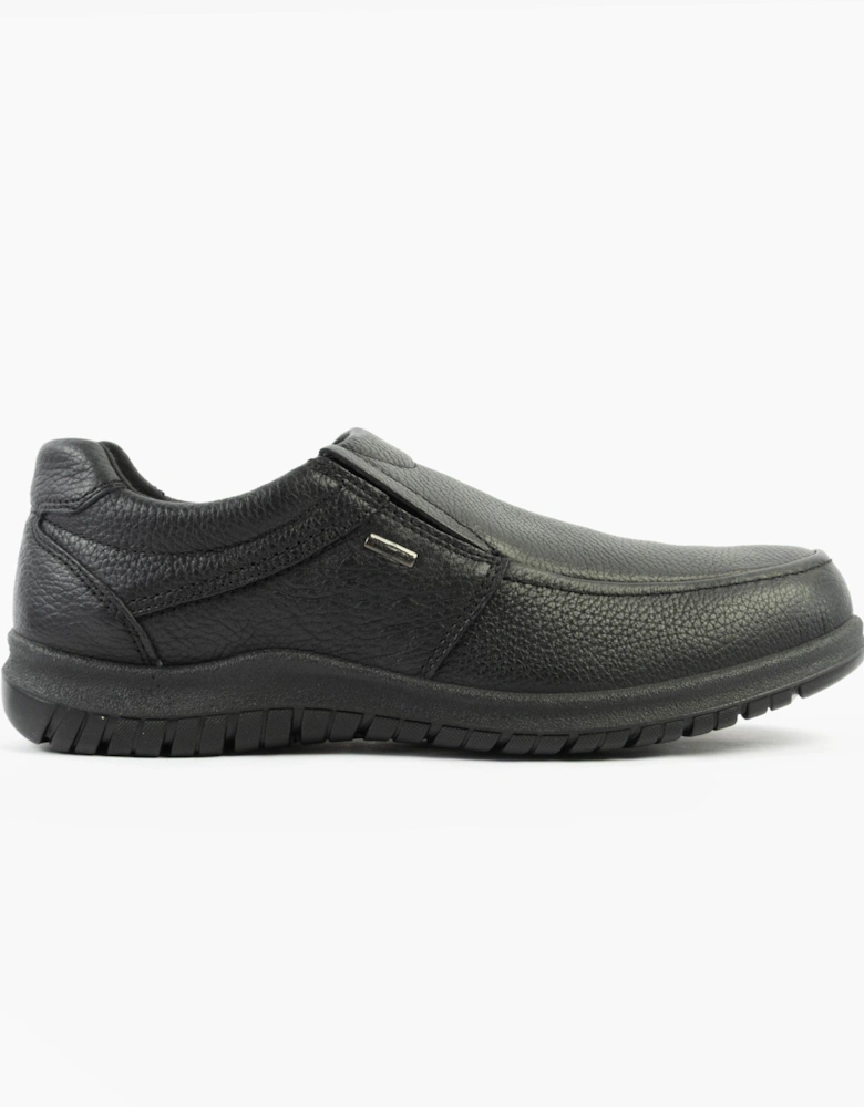 M227A Mens Casual Leather Slip-On Shoes Black