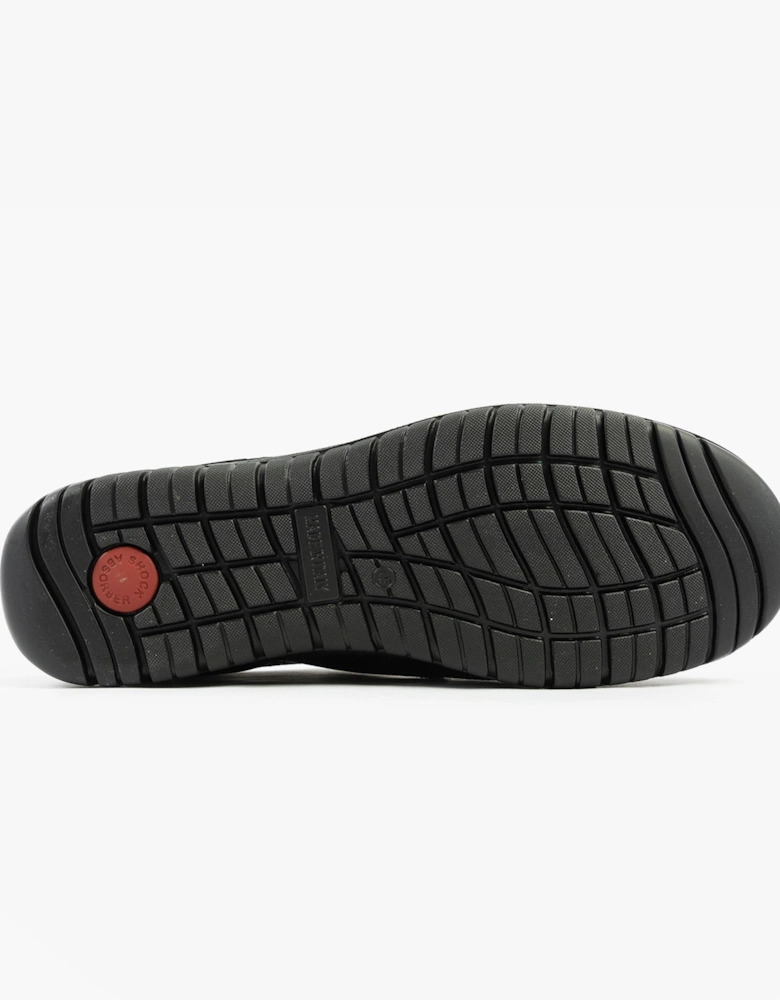 M227A Mens Casual Leather Slip-On Shoes Black