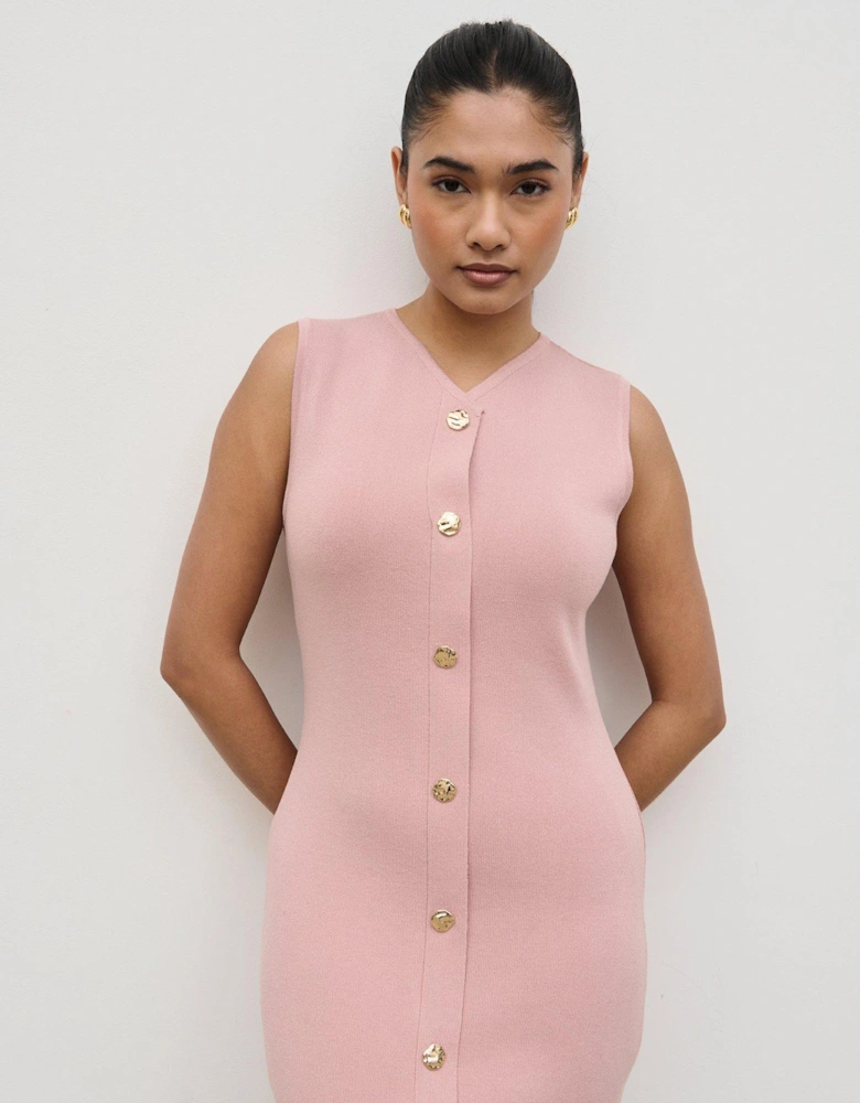Taylor Button Knit Mini Dress
