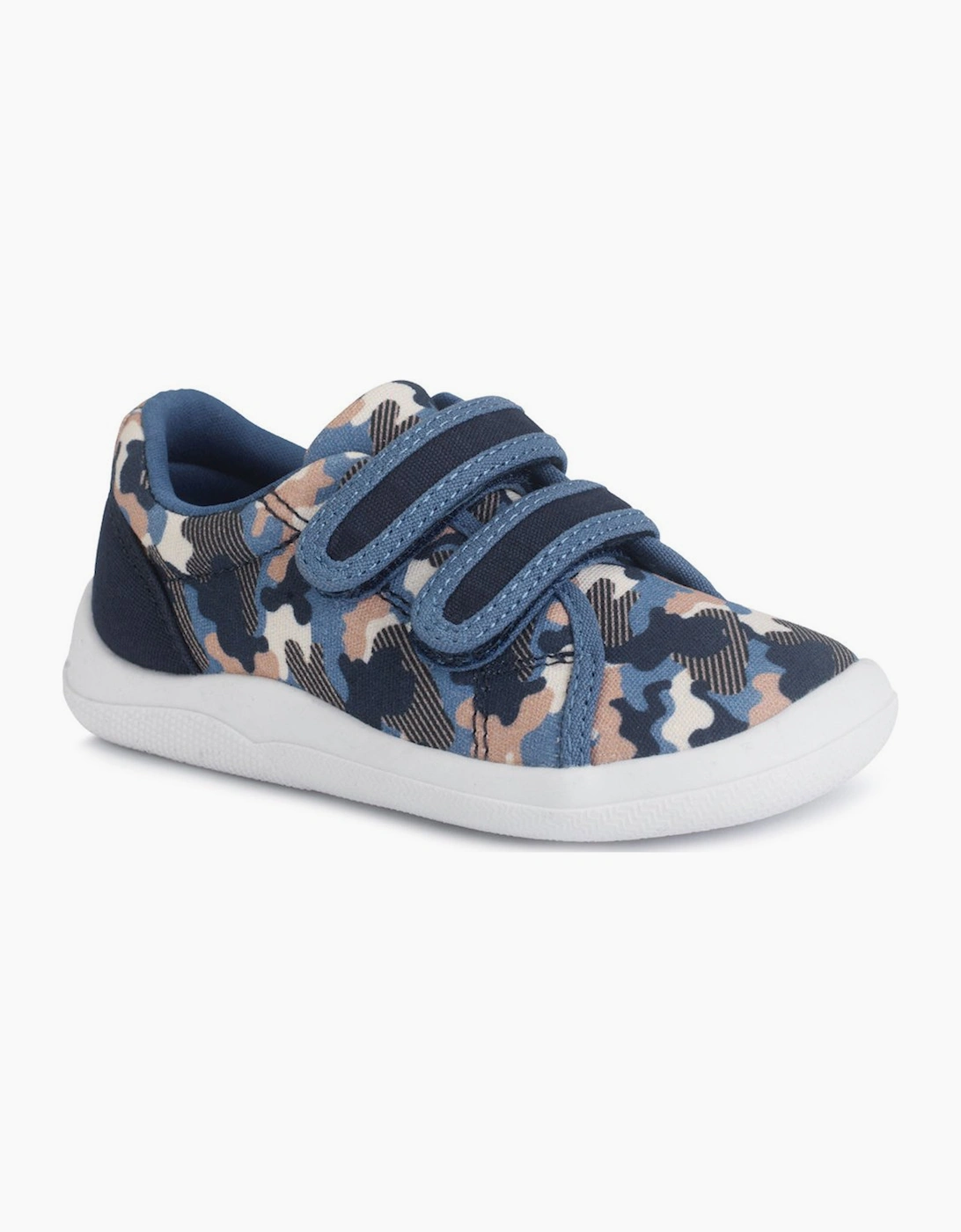 Start-Rite Start-Rite Girl's Wriggles Double Bat Kids Infant Canvas Shoes - Blue