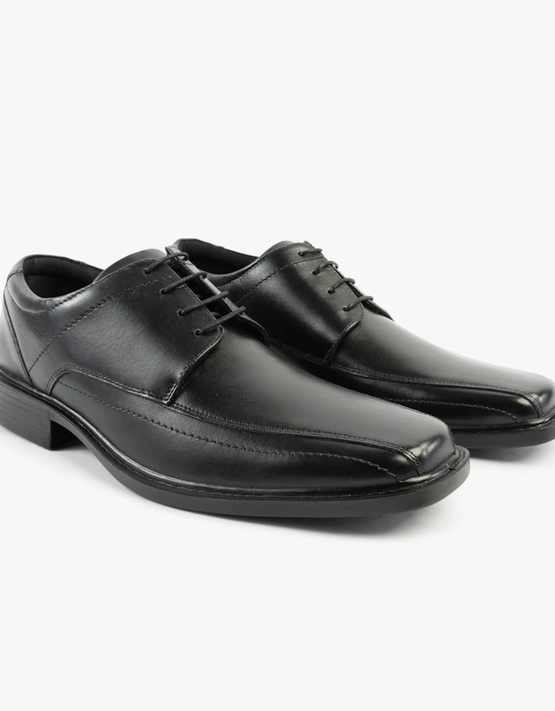 PERRY Mens Soft Leather Derby Shoes Black