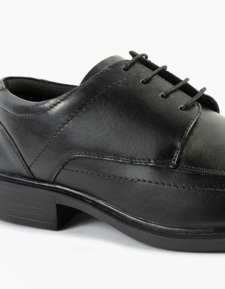 PERRY Mens Soft Leather Derby Shoes Black