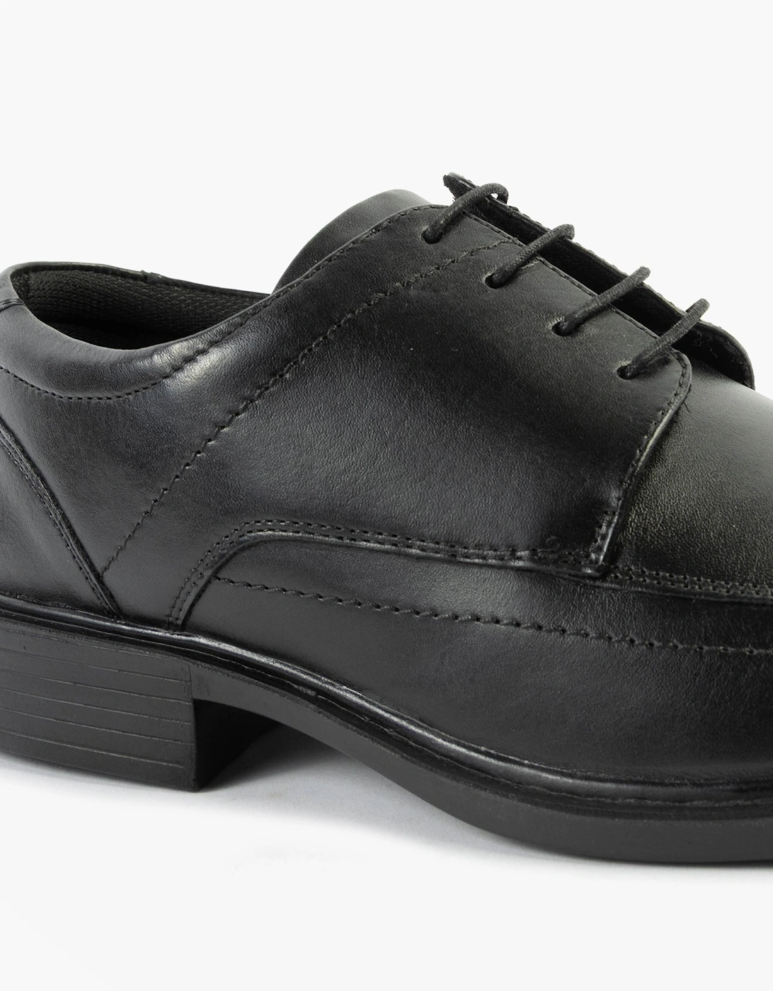 PERRY Mens Soft Leather Derby Shoes Black