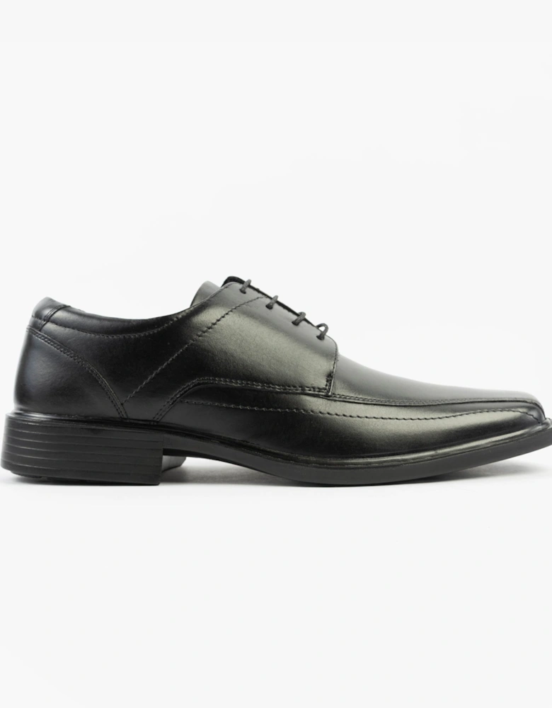 PERRY Mens Soft Leather Derby Shoes Black
