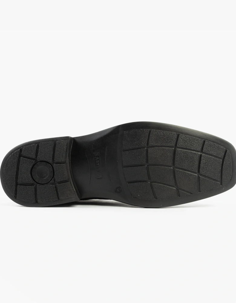 PERRY Mens Soft Leather Derby Shoes Black
