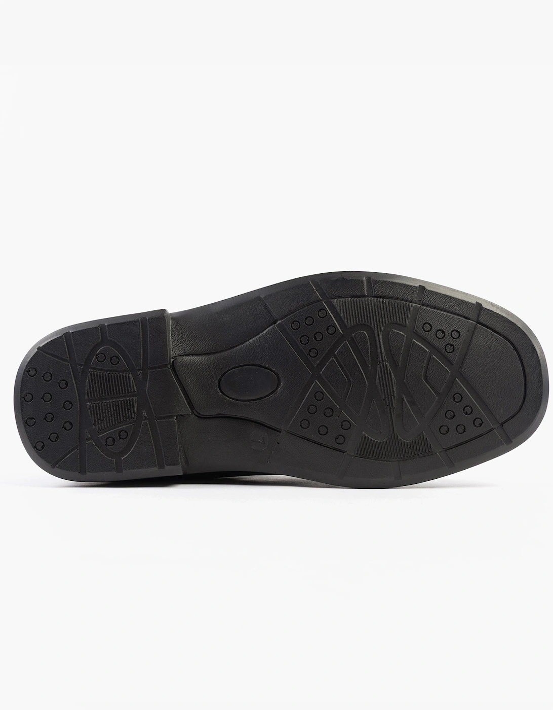 TEDDY Mens Touch Fasten Apron Shoes Black