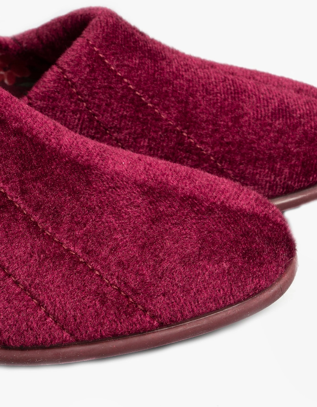 AUDREY Slip On Womens Slippers Burgundy