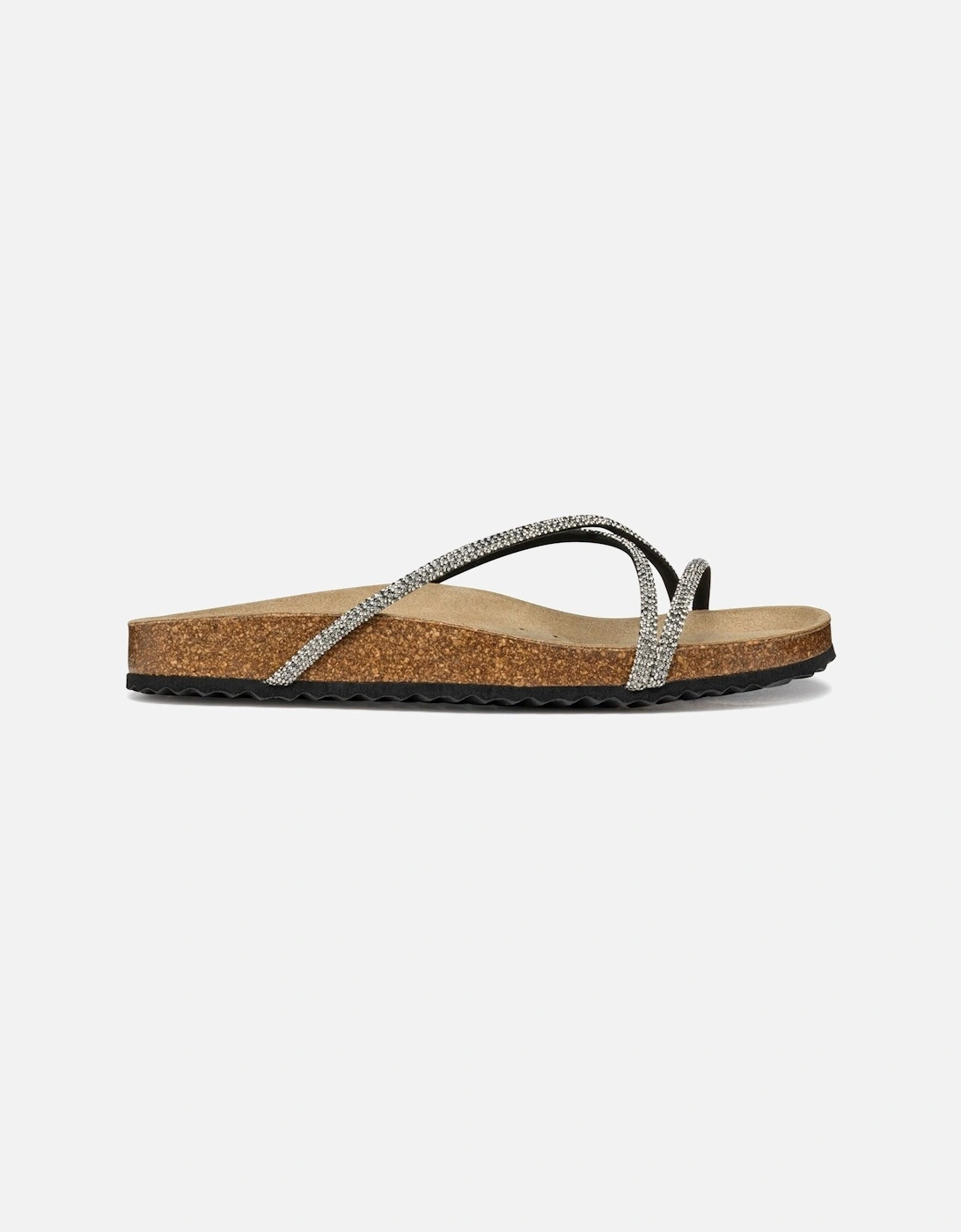 D BRIONIA R Polyester Women's Black/Silver Sandals