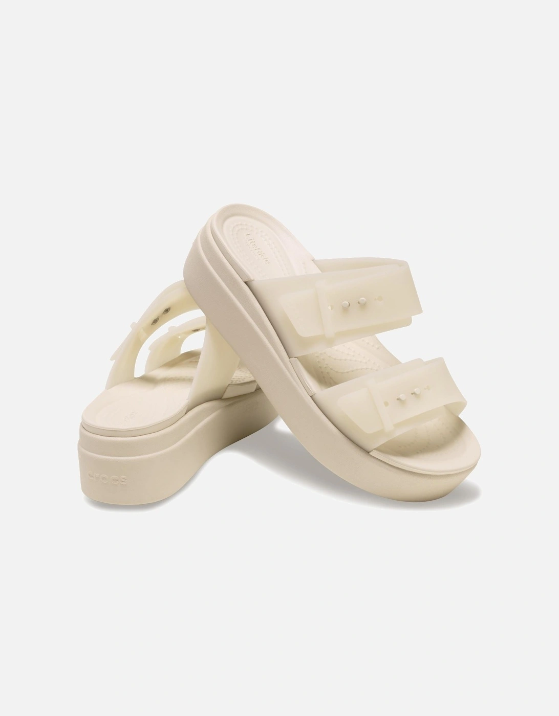 Brooklyn Buckle Low Wedge Women's Sandstone Sandals
