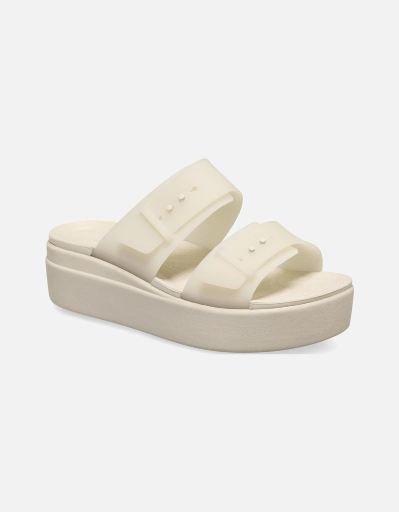 Brooklyn Buckle Low Wedge Women's Sandstone Sandals