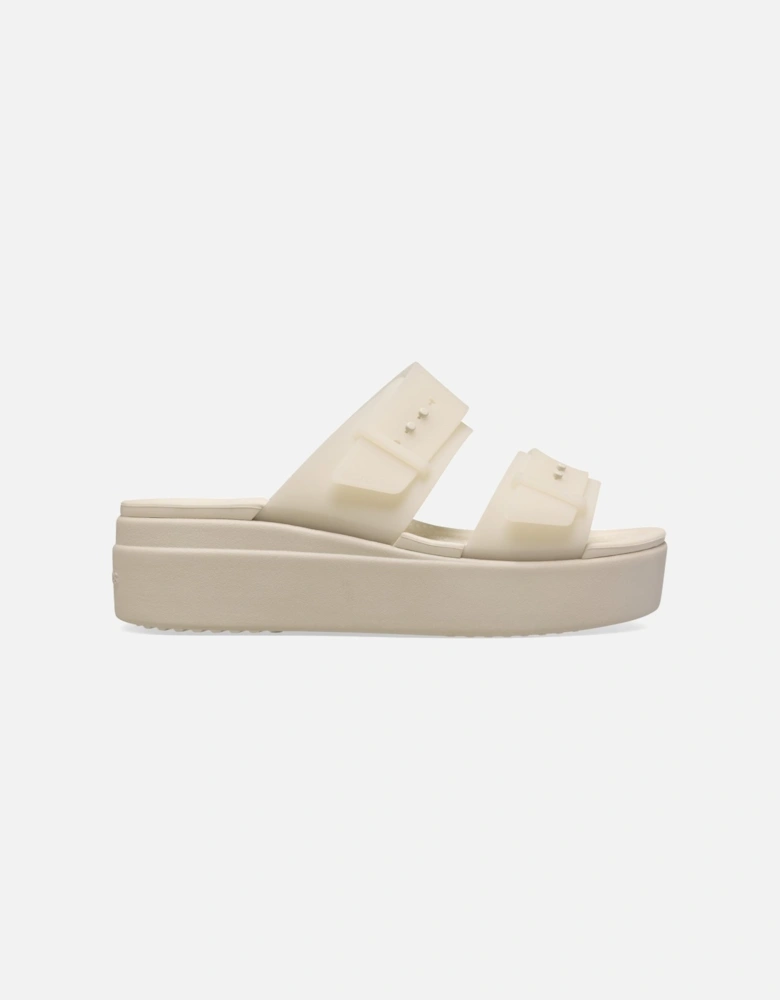 Brooklyn Buckle Low Wedge Women's Sandstone Sandals