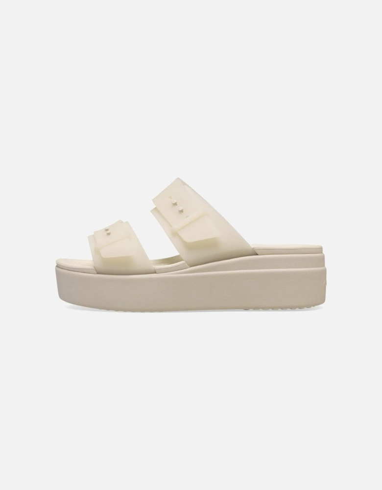 Brooklyn Buckle Low Wedge Women's Sandstone Sandals