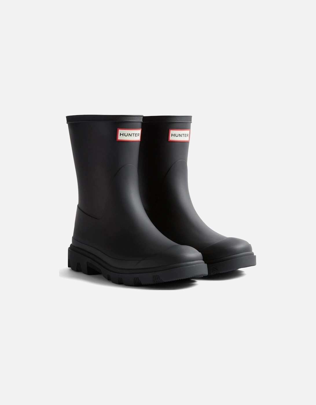 Downpour Short Boot Rubber Men's Black Wellington Boots, 7 of 6
