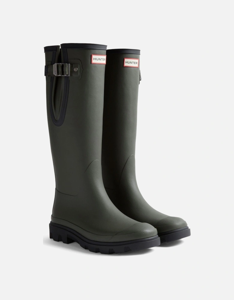 Downpour Adjustable Boot Rubber Men's Dark Olive/Black Wellington Boots