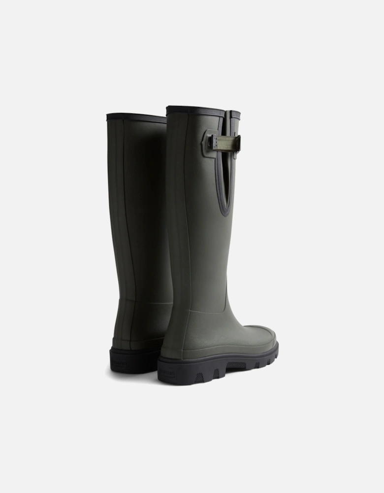 Downpour Adjustable Boot Rubber Men's Dark Olive/Black Wellington Boots