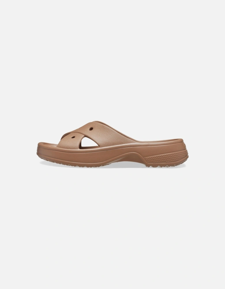 Classic Cross Strap Thermoplastic Women's Milk Chocolate Sandals