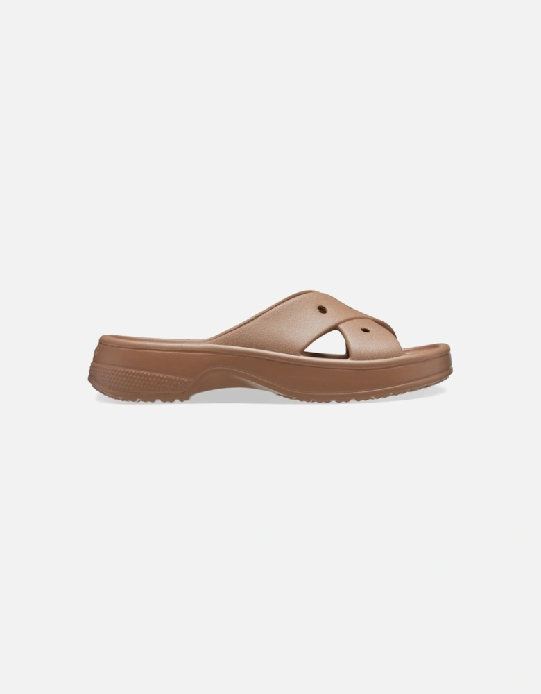 Classic Cross Strap Thermoplastic Women's Milk Chocolate Sandals