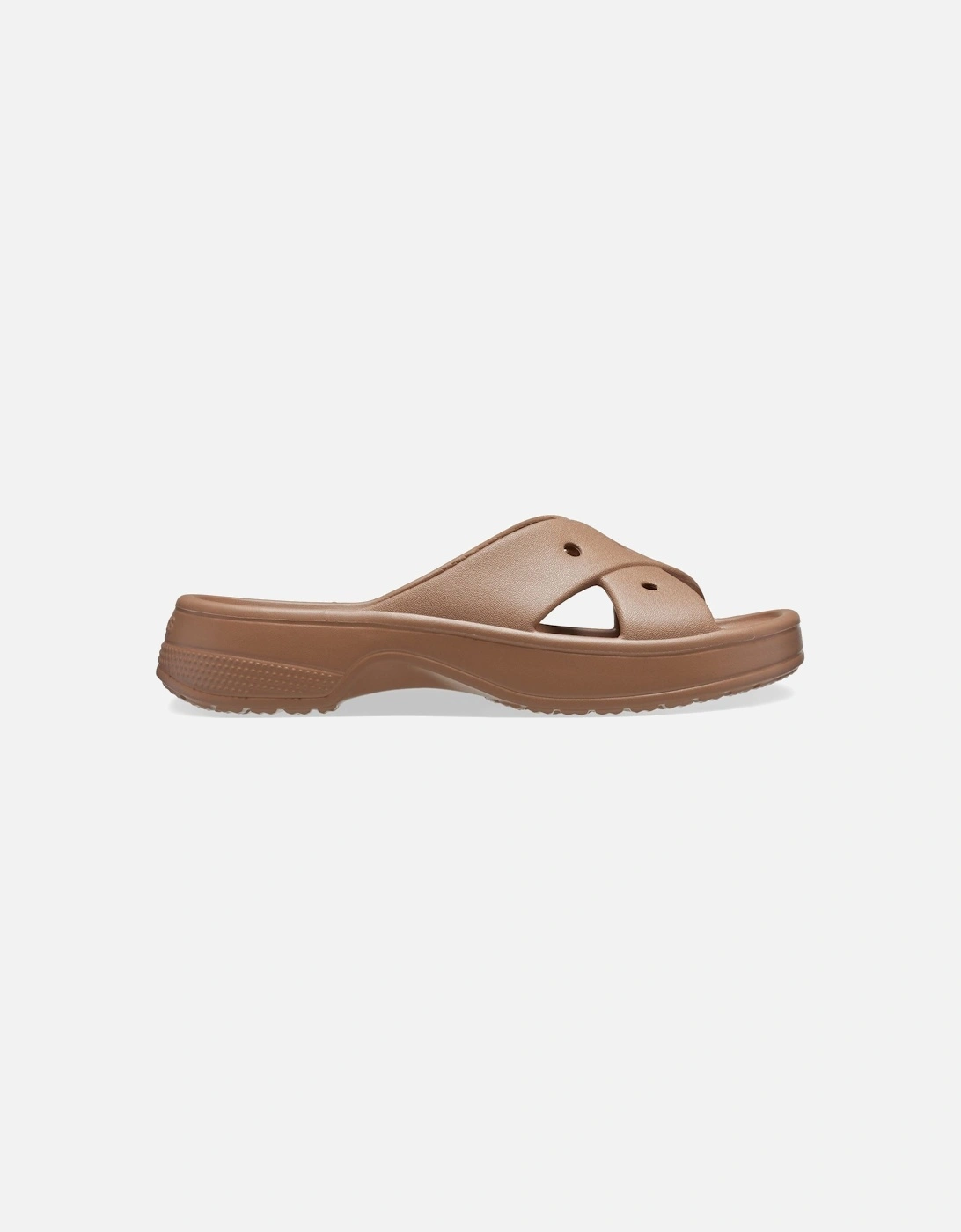 Classic Cross Strap Thermoplastic Women's Milk Chocolate Sandals