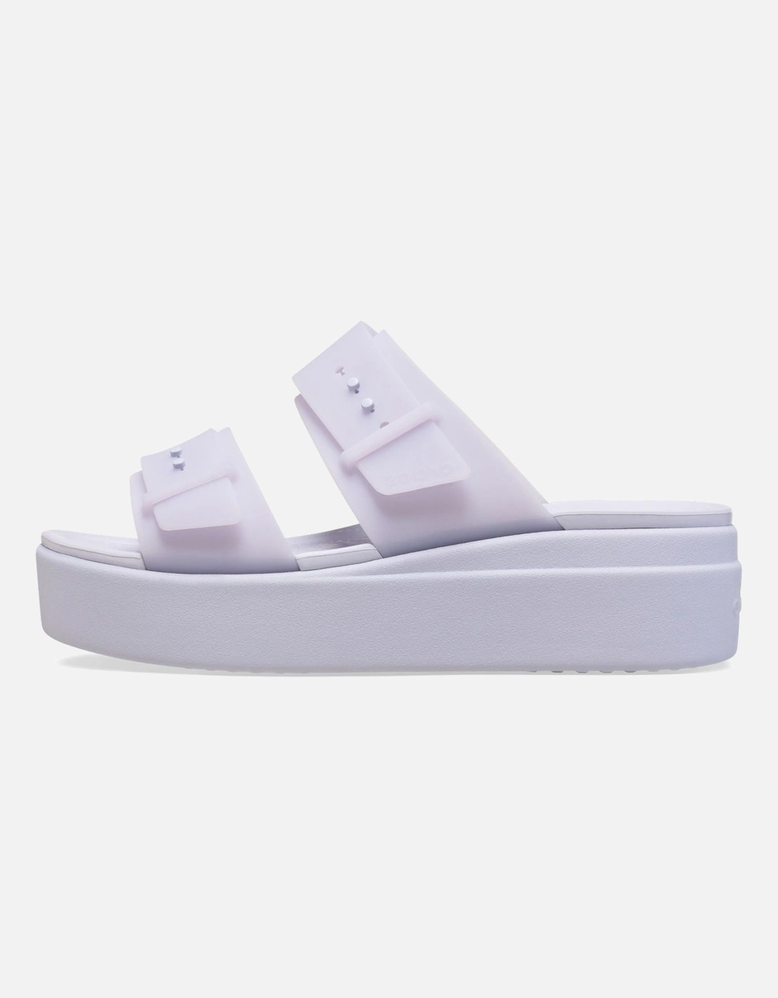 Brooklyn Buckle Low Wedge Women's Purple Moon Sandals
