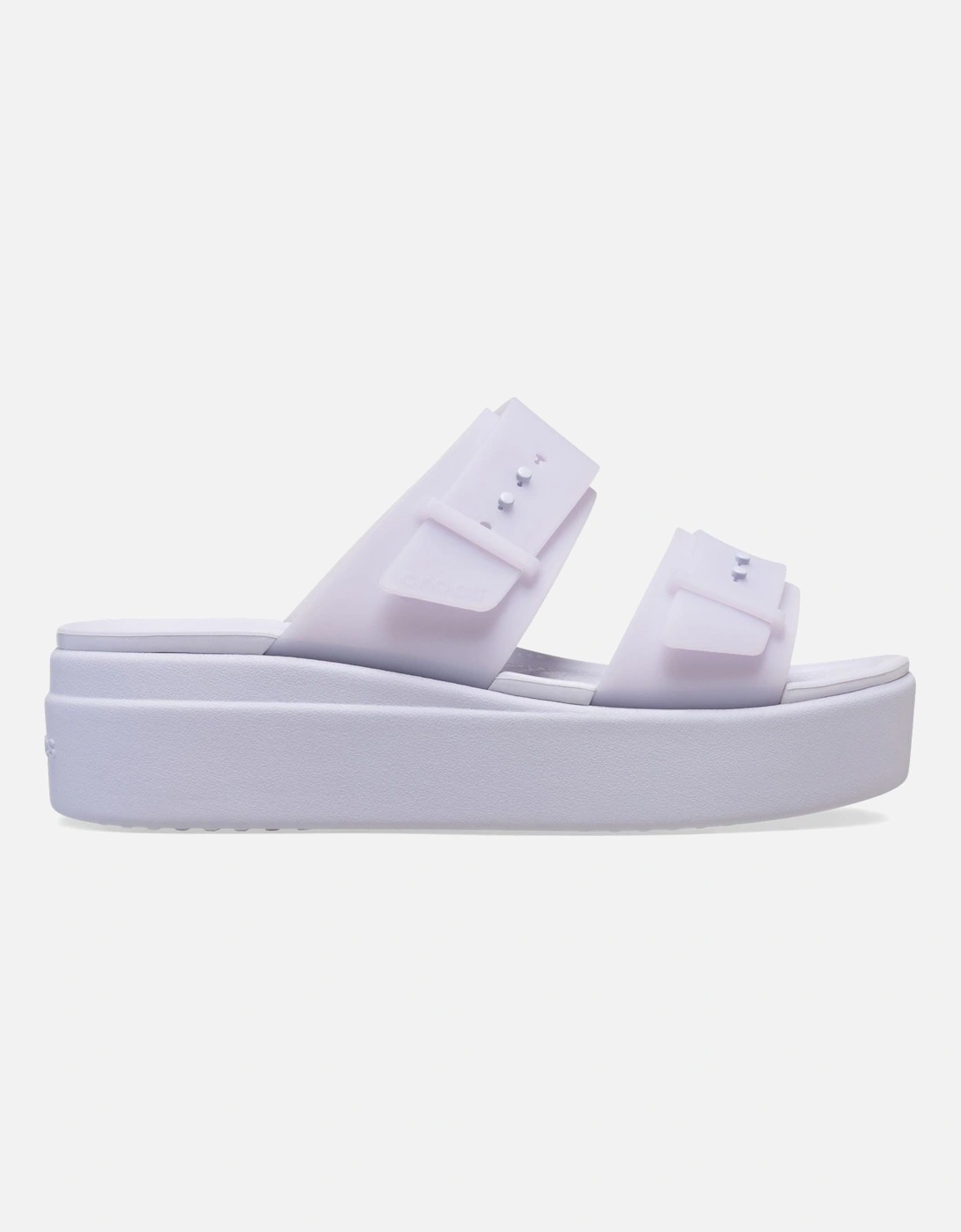 Brooklyn Buckle Low Wedge Women's Purple Moon Sandals