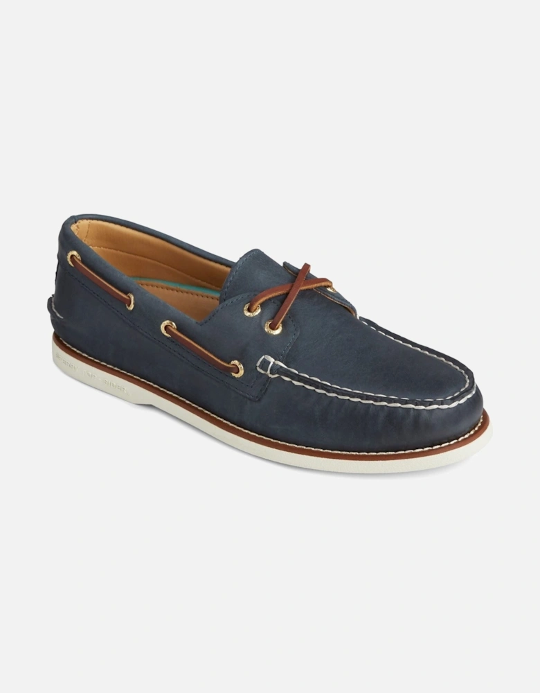 Sperry Authentic Gold Cup Leather Men's Navy Boat Shoes