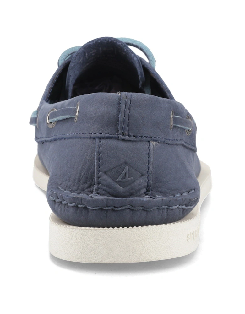 Sperry Authentic 2 Eye Leather Men's Dark Blue Boat Shoes