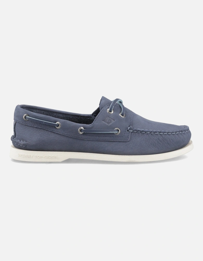 Sperry Authentic 2 Eye Leather Men's Dark Blue Boat Shoes