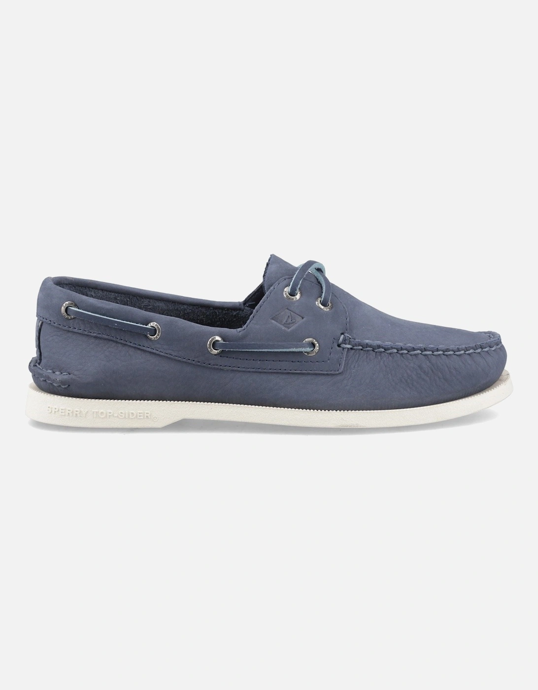 Sperry Authentic 2 Eye Leather Men's Dark Blue Boat Shoes