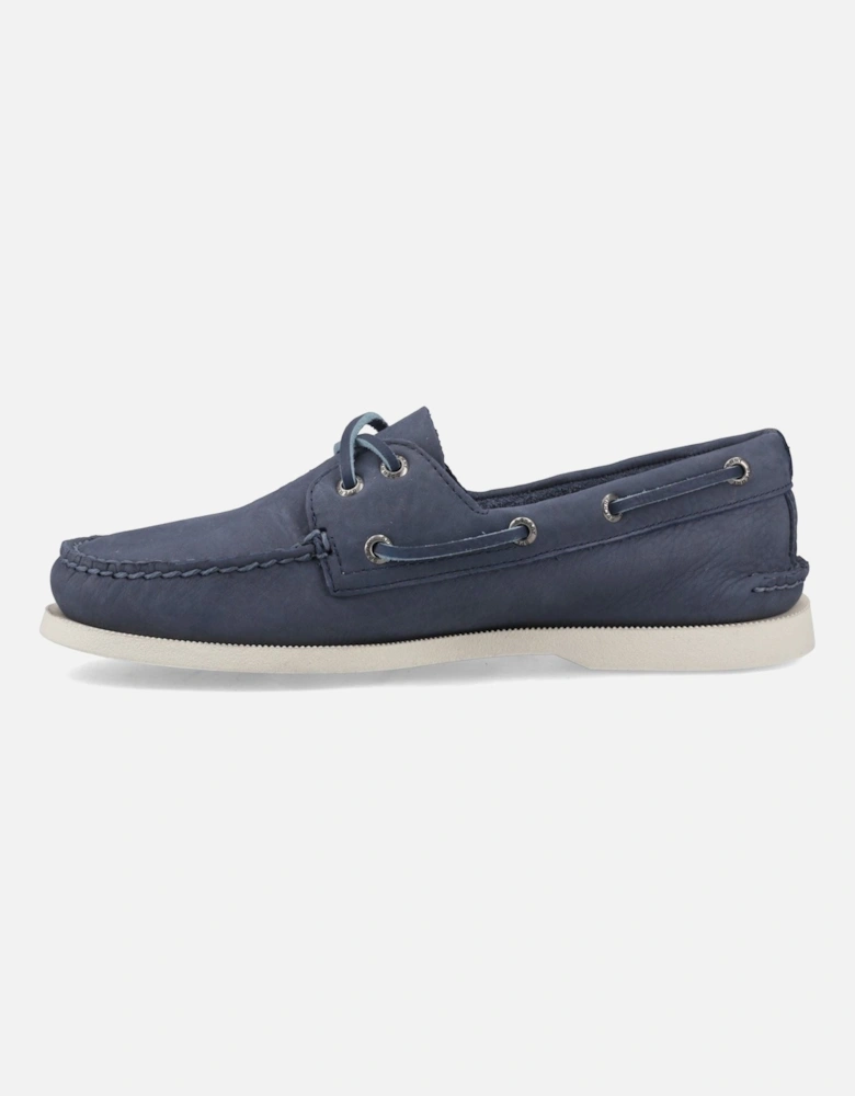 Sperry Authentic 2 Eye Leather Men's Dark Blue Boat Shoes