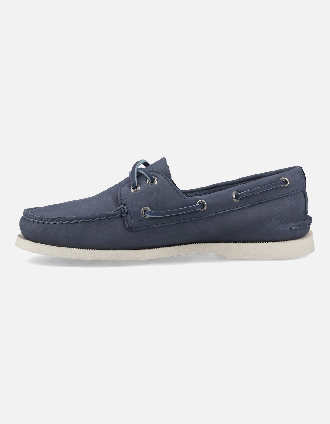 Sperry Authentic 2 Eye Leather Men's Dark Blue Boat Shoes