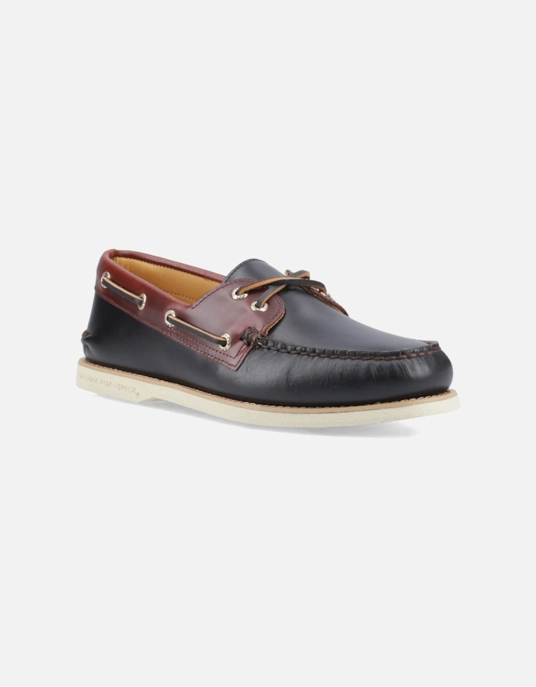 Sperry Authentic Gold Cup Leather Men's Black/Brown Boat Shoes