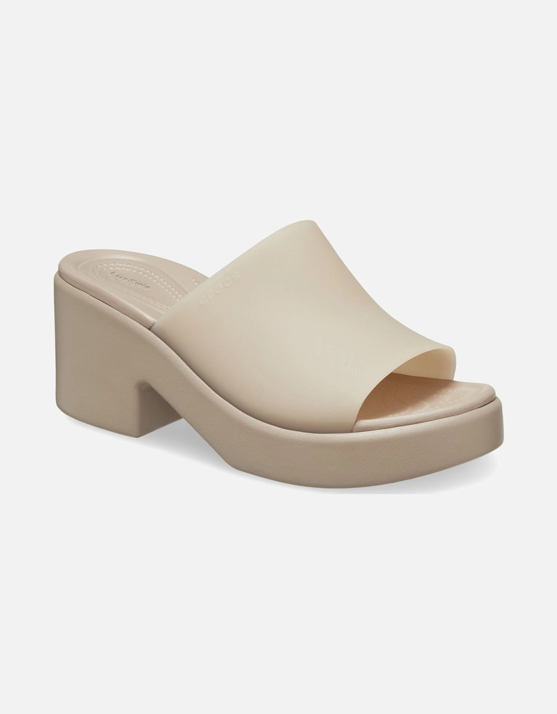 Crocs Women's Brown Brooklyn Slide Heel Taupe Sandals - : Size 7