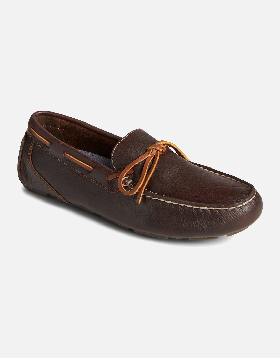 Sperry Driver 1 Eye Leather Men's Amaretto Loafers, 5 of 4