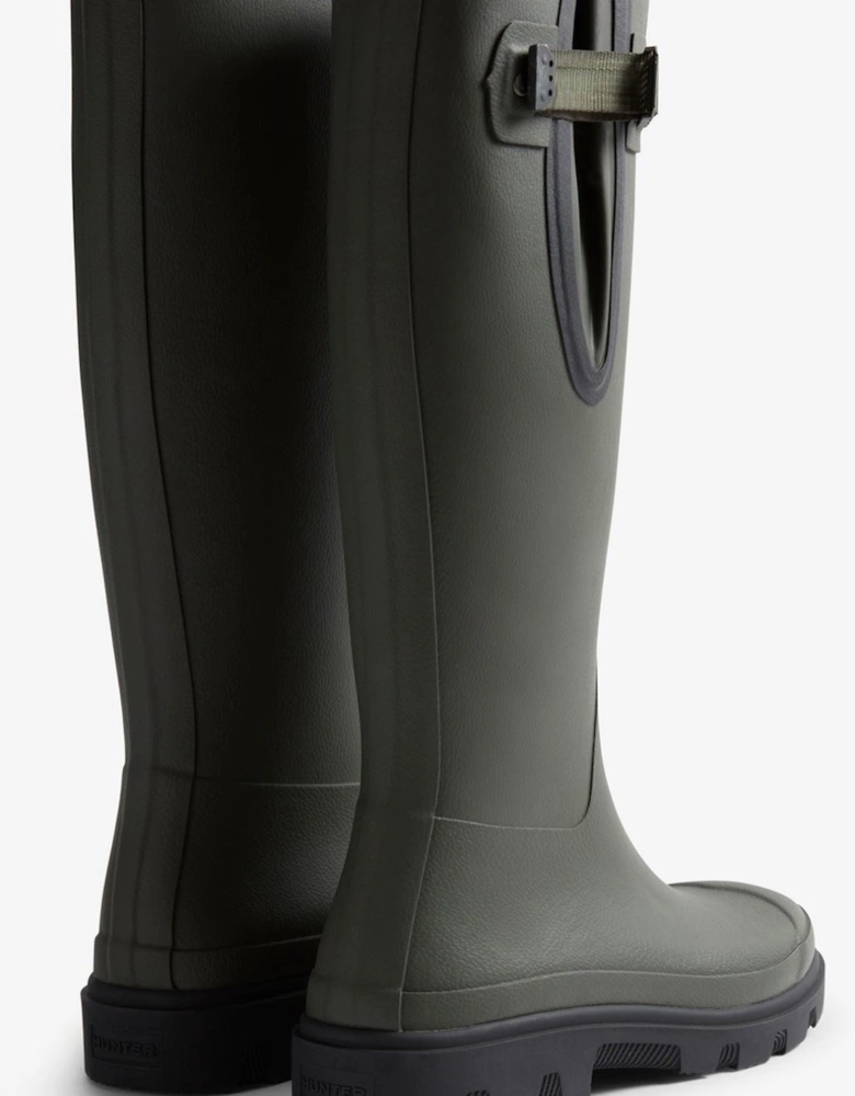 Downpour Adjustable Boot Rubber Women's Dark Olive/Black Wellington Boots