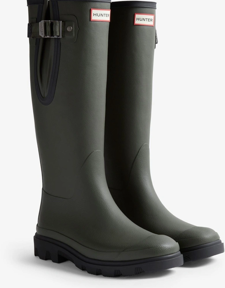 Downpour Adjustable Boot Rubber Women's Dark Olive/Black Wellington Boots